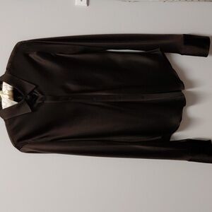 Donna Karan Brown Button Down Shirt, Size 8
